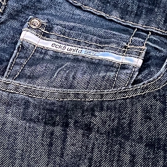 Ecko‎ Unltd. Men’s Size 48 Denim Jean Shorts Streetwear Baggy Skater Y2K - Picture 6 of 6